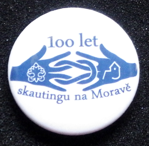 Placka - buton 100 let skautingu na Morav